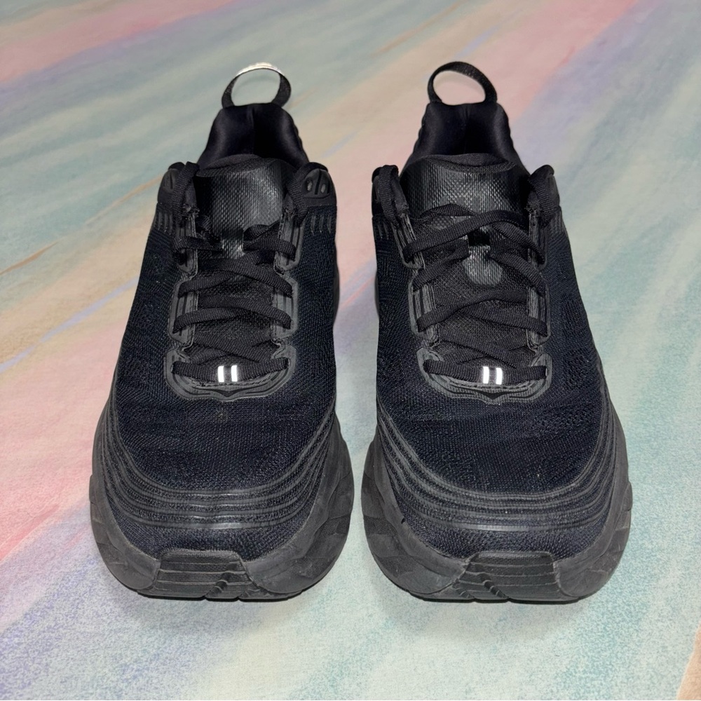 Hoka Bondi 6 Wide black running shoes athletic women’s size 11 D - Picture 3 of 7